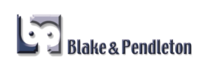 Logo with stylized letters "B" and "P" forming an abstract owl, next to the text "Blake & Pendleton.