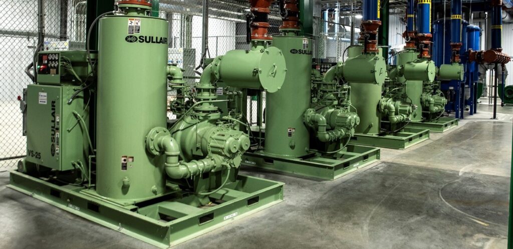 Sullair Vacuum Pumps in an Industrial Setting