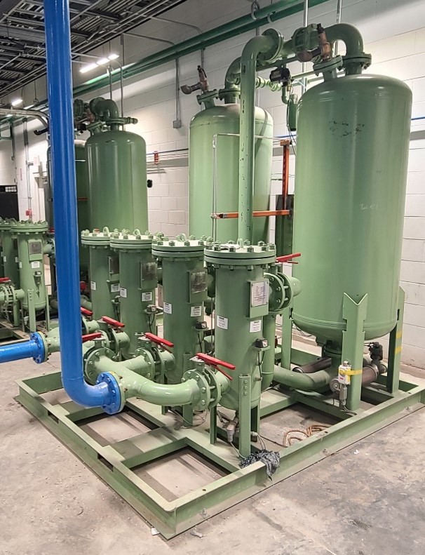 desiccant dryer in industrial setting
