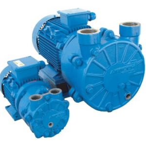 Two Airtech 3AV Liquid Vacuum Pumps of different sizes displayed side by side on a white background.