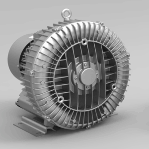 Airtech 3BA1 Series Single/Double Stage Blowers with metal housing, cooling fins, and mounting base on a neutral background.