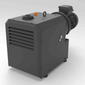 The Airtech VCX Rotary Claw Pump features a black design, vented front panel, and attached electric motor on a plain background.