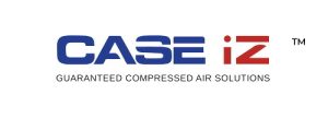 CASE iZ logo with the tagline "GUARANTEED COMPRESSED AIR SOLUTIONS" in black text beneath the company name.