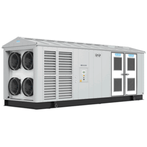 BAUER I-SERIES 5: Large industrial HVAC unit with three fans, vents, and control panel in a rectangular metal enclosure.